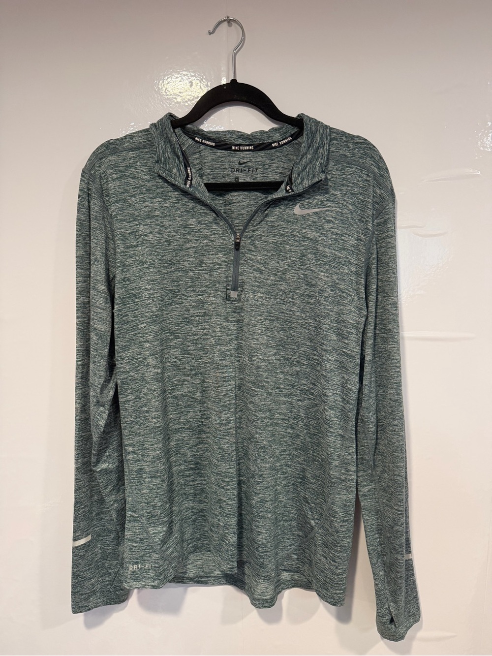 Nike Dri-FIT‎ Heathered Teal Green Running Top